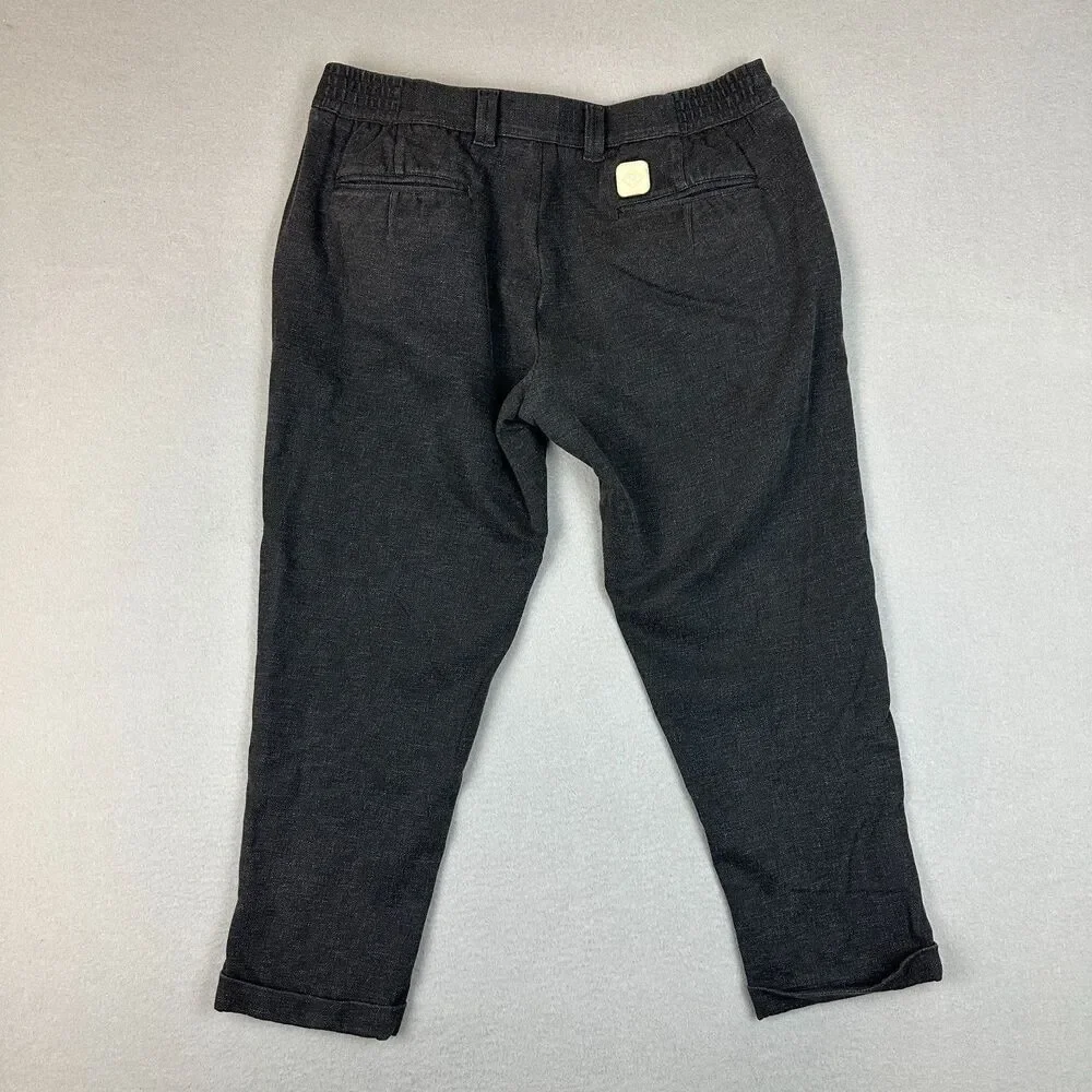 1PIU1UGUALE3 x Giab's Men Size VI Easy Italy Trouser Pants Black Grey Drawstring